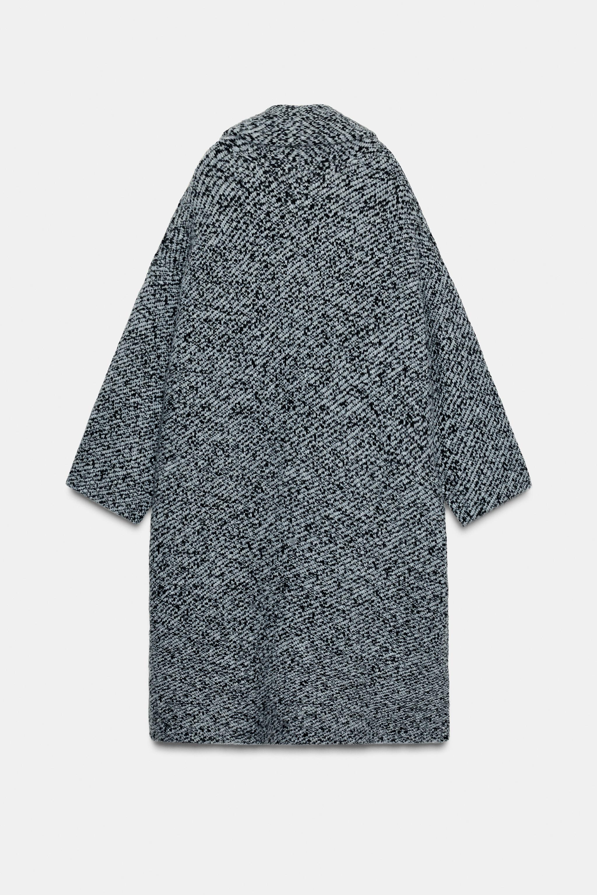 SHAWL COLLAR KNIT COAT